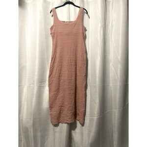 No Comment minimalist Bodycon Maxi Dress Pink  Sleeveless Woman's Size XLarge